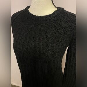 UGG Black Chunky Knit Crew Neck Sweater Size XS #1390